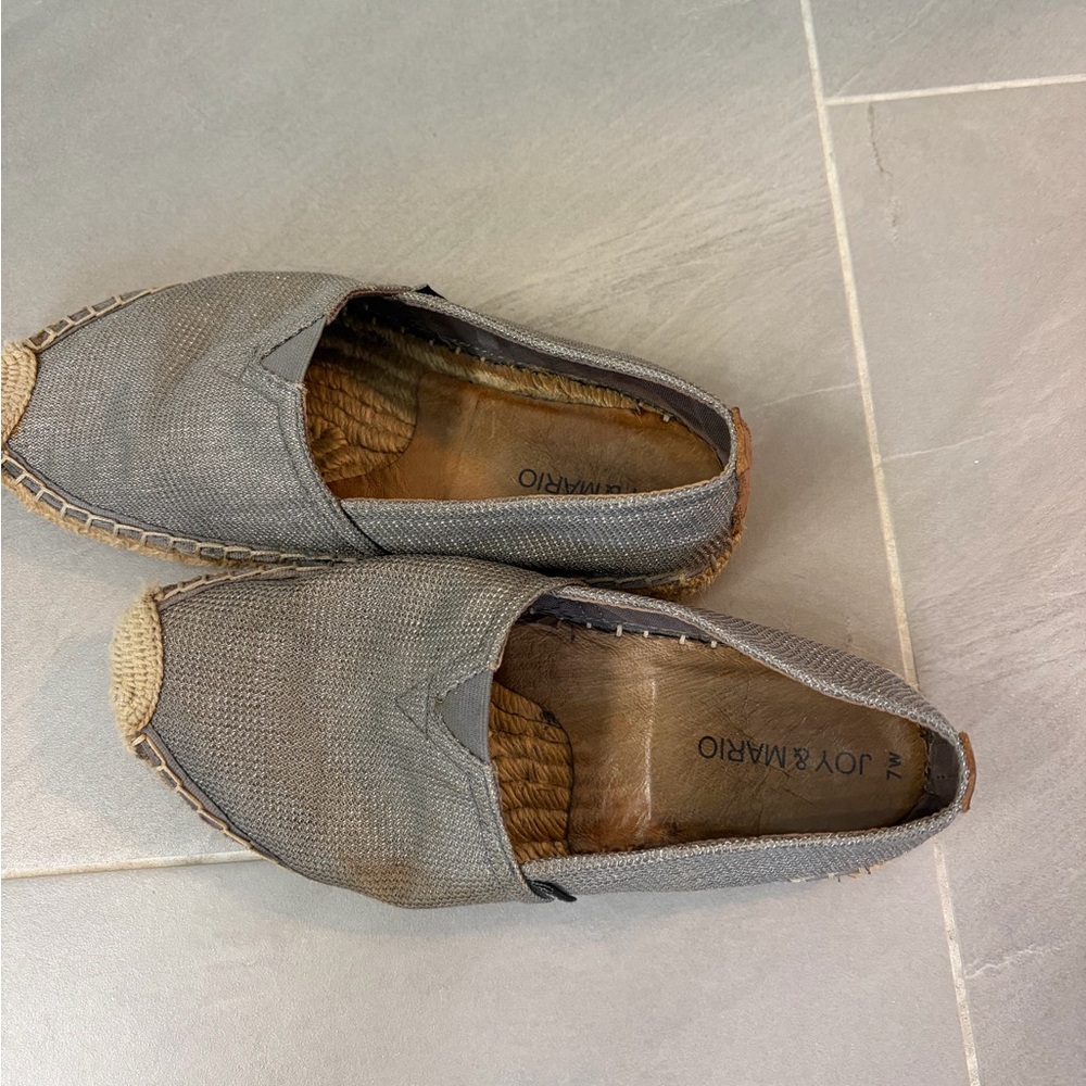 Joy & Mario Silver Glitter Espadrilles 7
